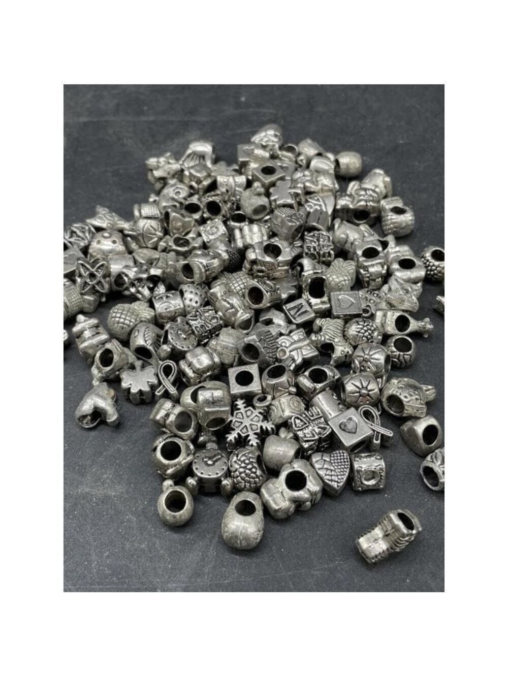 Silver Charms Beads Lot over 100 pieces